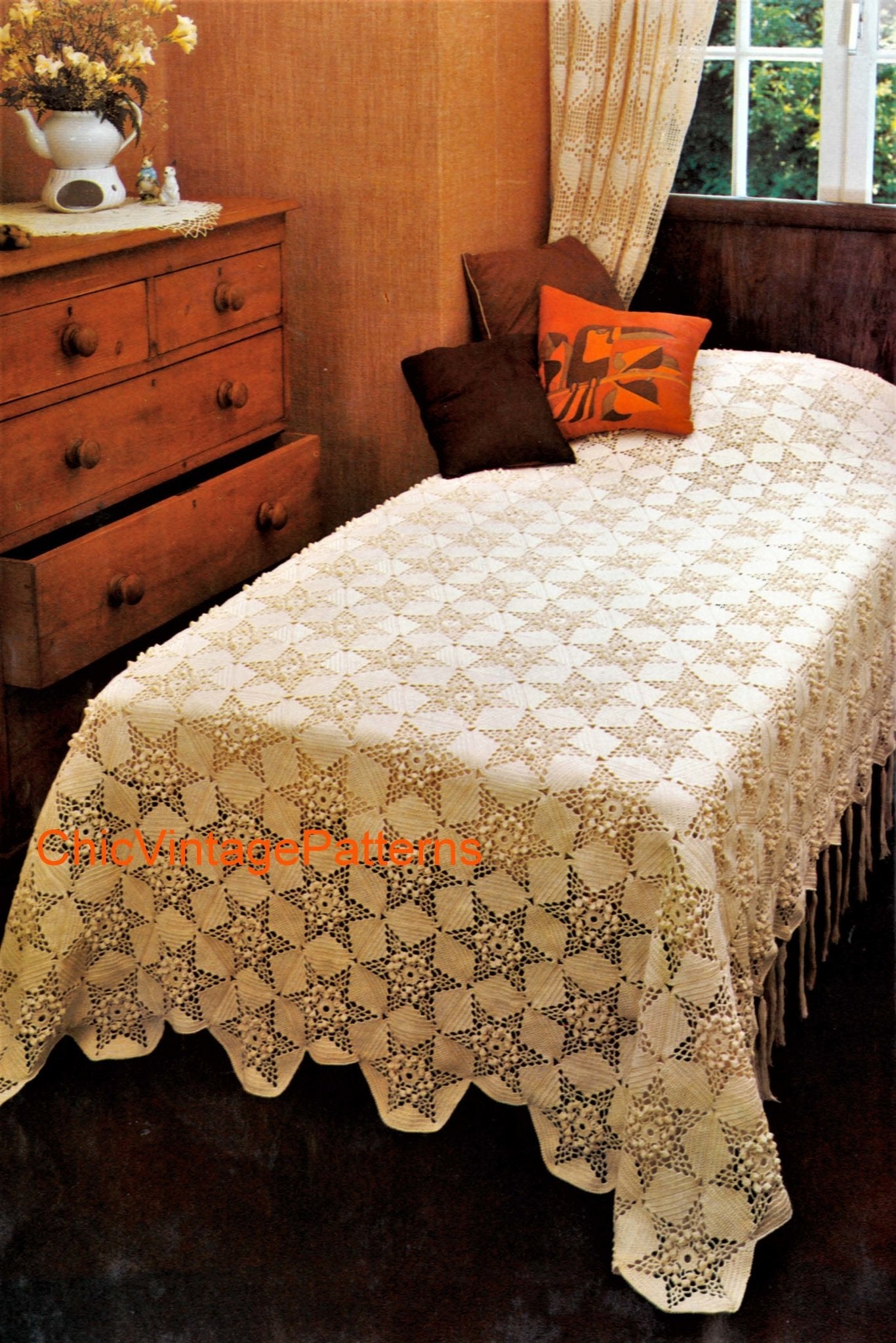 Knitted bedspread discount