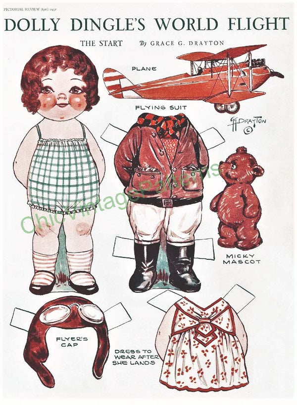 Two Dolly Dingle Paper Doll Postcard Teddy Bear Puddle Duck Circa 1984 -  Ruby Lane