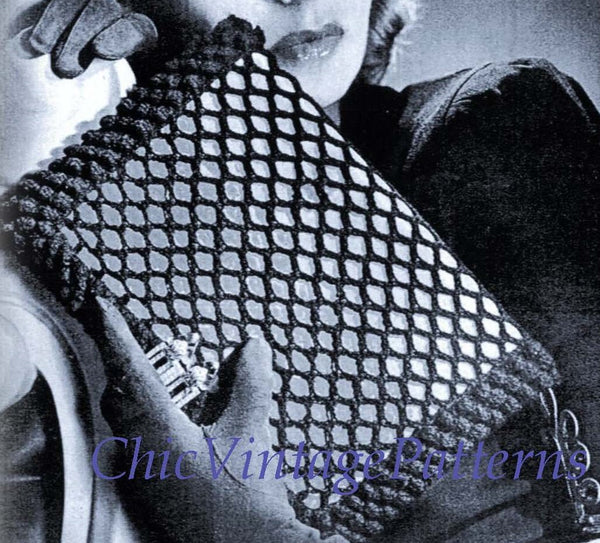 No.1052 Lady's 1940's Limelight Purse Crochet Pattern 