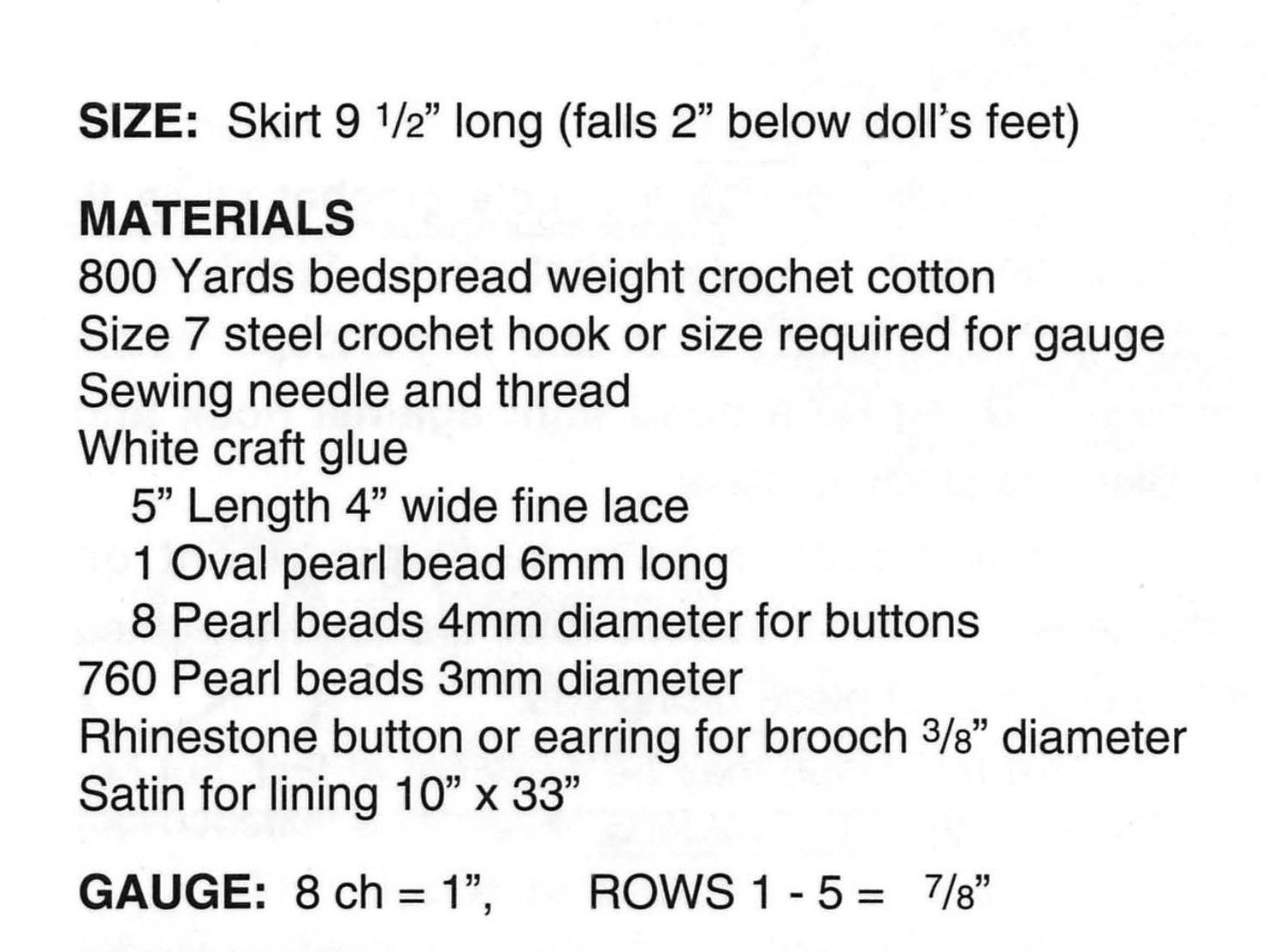 Doll's Wedding Dress Pattern, 11.1/2 inch Doll | ChicVintagePatterns