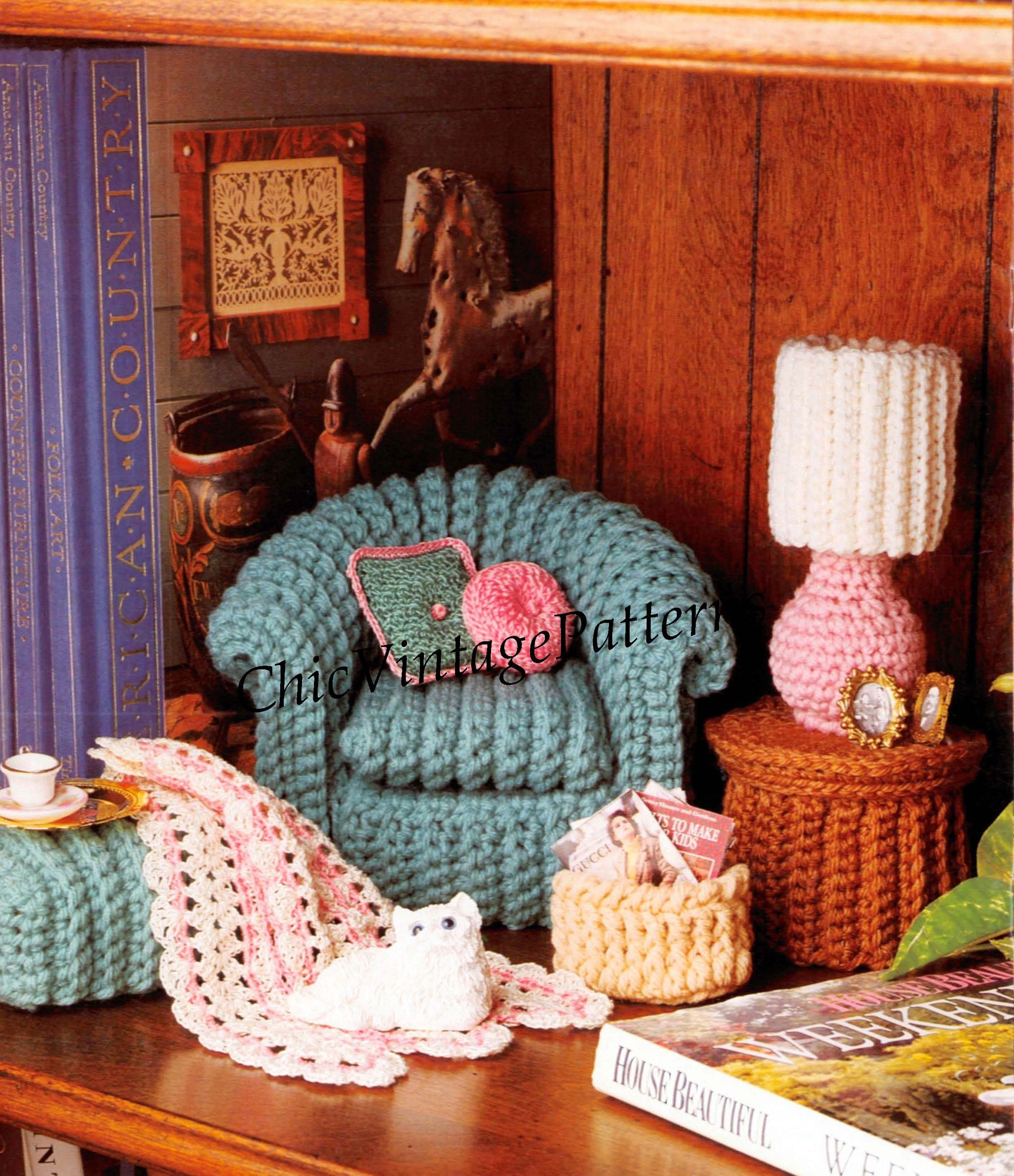 Plastic Canvas Dollhouse Book Crochet Pattern - Electronic Download