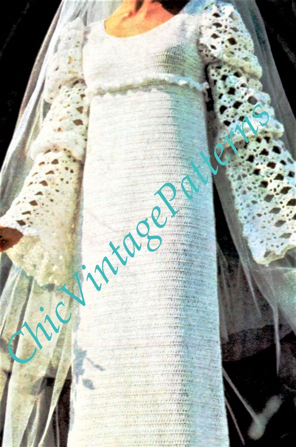 Crochet bride dress for dolls  VERY EASY (portuguese) 