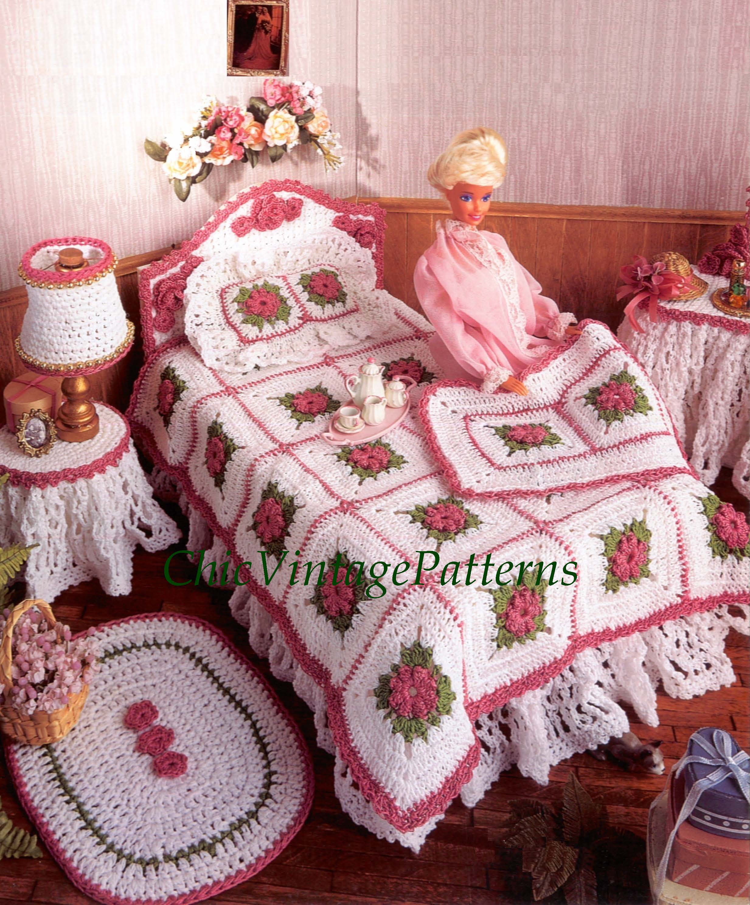 Vintage Barbie Crochet Blanket Pattern