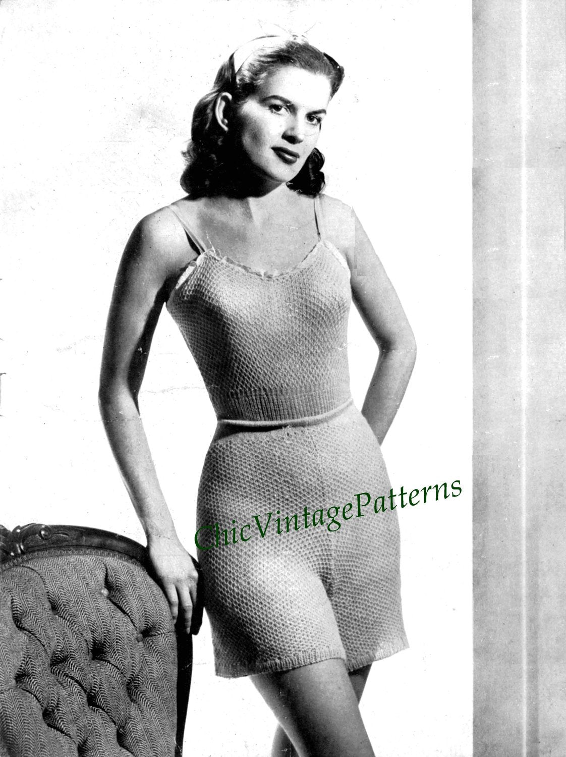 Knit Camisole Pattern 1940s Vintage Lace Top Knitting Pattern Womens  Underwear Bust 32 34 26 28 PDF Instant Download K31 -  Canada