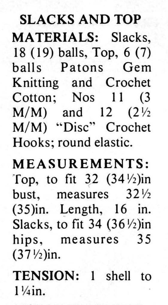 Crochet Top & Pants Pattern Vintage Pants Suit Crochet Pattern Open Work  Border Tunic and Trousers PDF Download Size 8 to 18 C41 -  Canada
